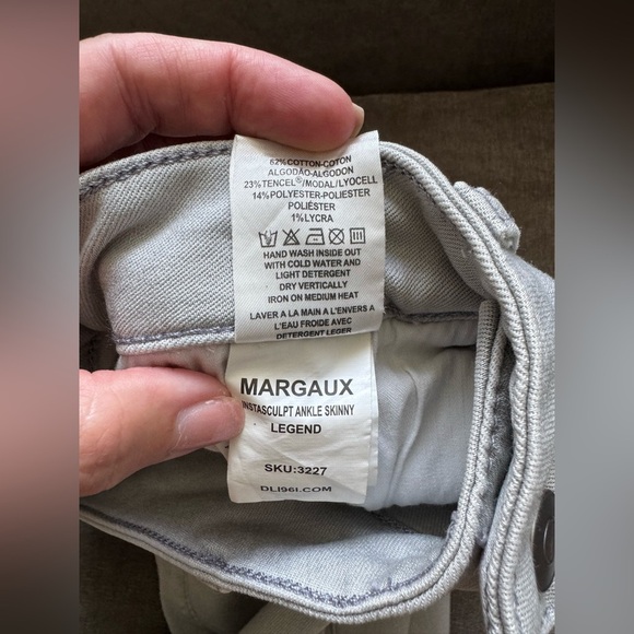 DL1961 Margaux Silver Gray Ankle Skinny Instasculpt Denim Jeans Size 27 New - Picture 8 of 13